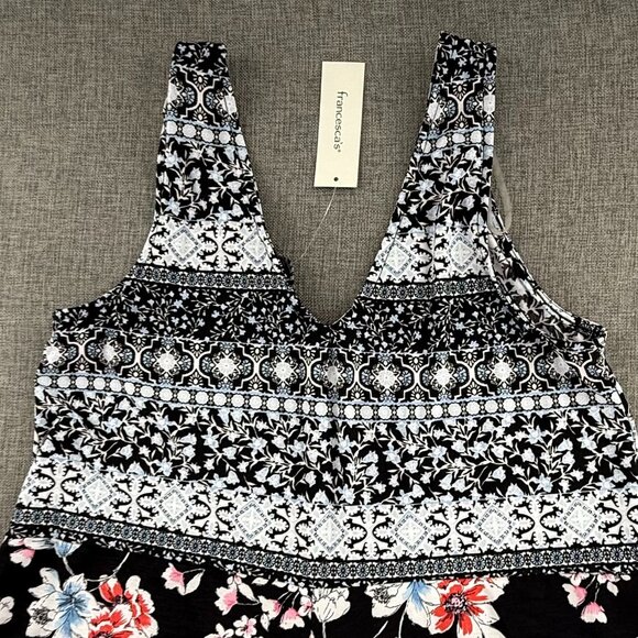 NEW! Three Pink Hearts By Francescas Dress‎ Sleeveless Medium $44 Floral V-Neck - Picture 12 of 13